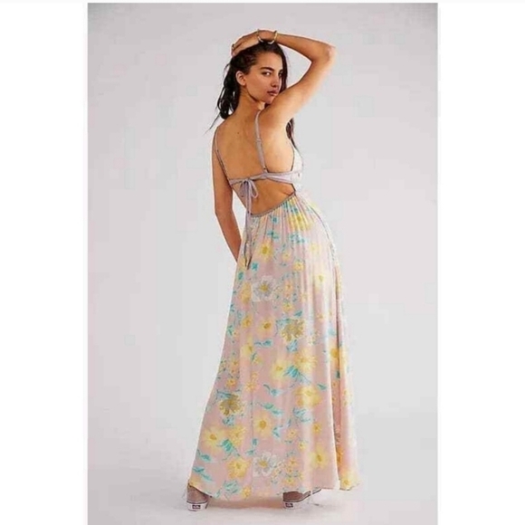 FREE PEOPLE Printed Wisteria Maxi Dress - Picture 1 of 16